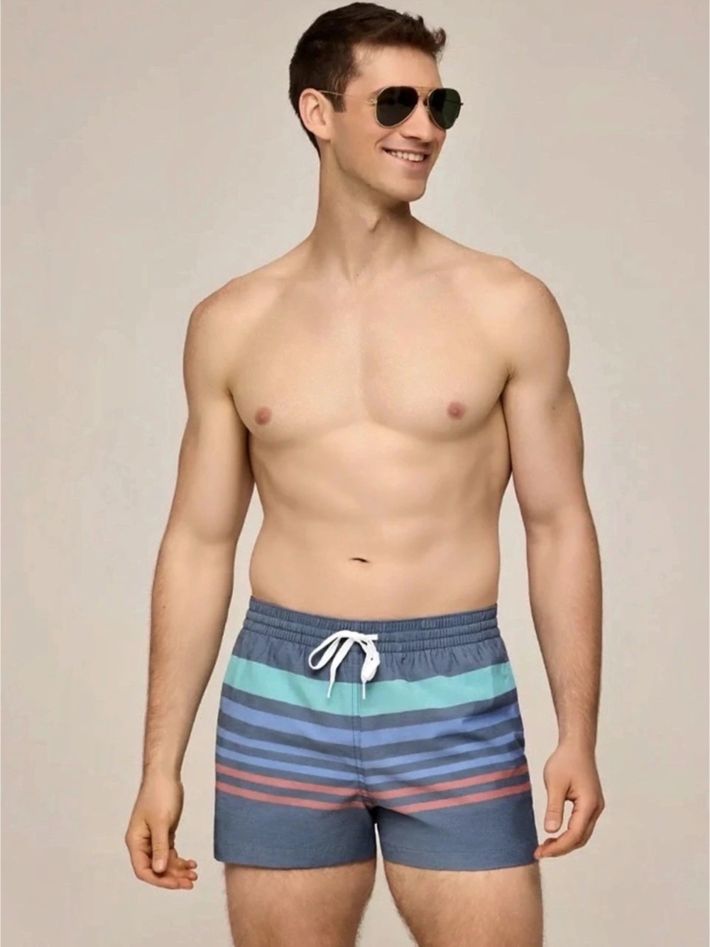 Chubbies The Blossom Bands Classic Lined Swim Trunk Blue & Green Small